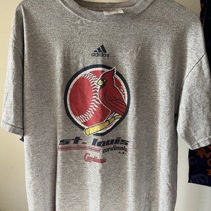 Vintage Adidas St. Louis Cardinals MLB Baseball Grey Shirt